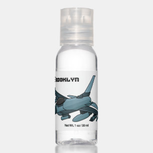 Military fighter jet plane cartoon hand sanitizer