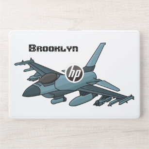 Military fighter jet plane cartoon HP laptop skin