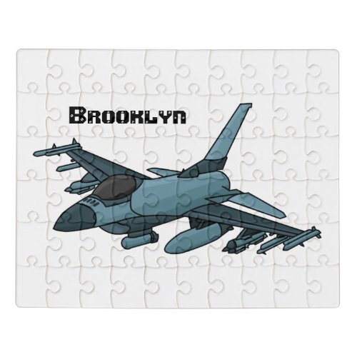 Military fighter jet plane cartoon jigsaw puzzle