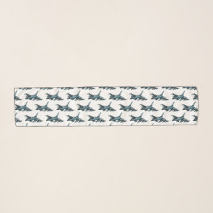 Military fighter jet plane cartoon scarf