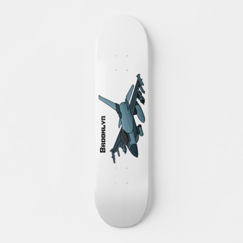 Military fighter jet plane cartoon skateboard