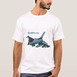 Military fighter jet plane cartoon T-Shirt