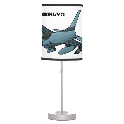 Military fighter jet plane cartoon table lamp