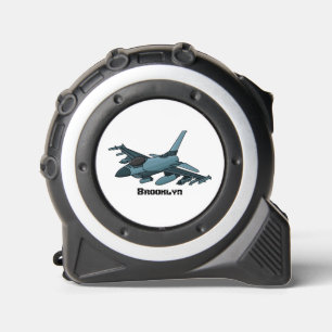 Military fighter jet plane cartoon  tape measure