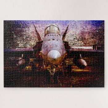 Military Fighter Plane Jigsaw Puzzle by DigitalSolutions2u at Zazzle