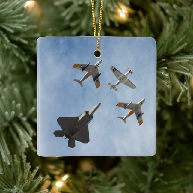 Military Fighters - Heritage Flight Ceramic Ornament (Tree)