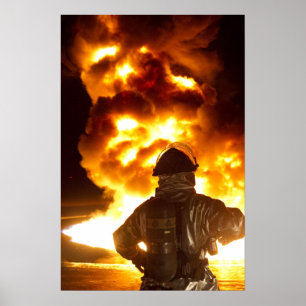 Military Firefighter Poster