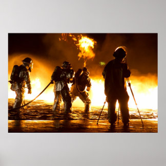 Military Firefighters Poster