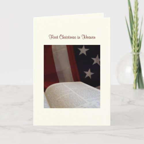 Military First Christmas in Heaven Card