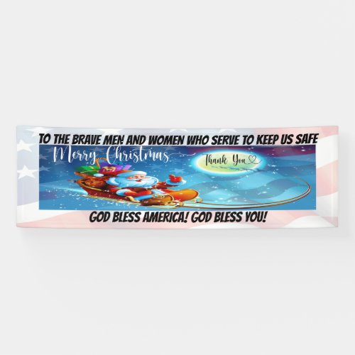Military First Responders Christmas Banner