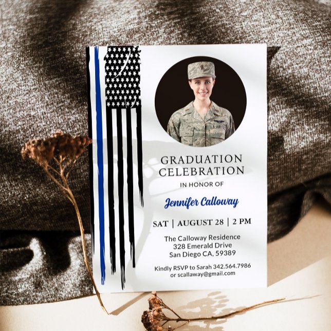 Military Flag, Airforce Basic Training Graduation Invitation (Creator Uploaded)