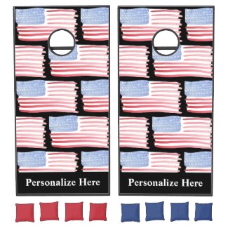 Personalized Patriotic Corn Hole Games