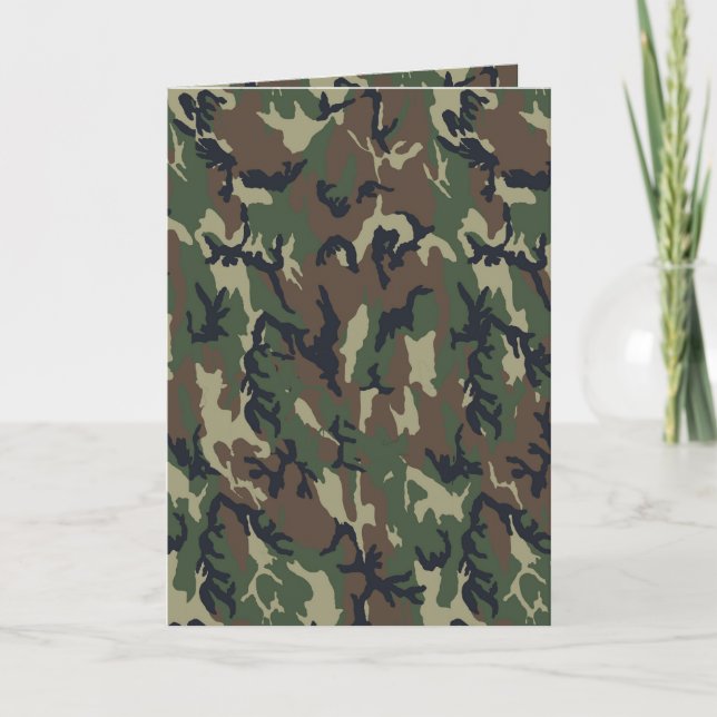 Military Forest Camouflage Background Card (Front)