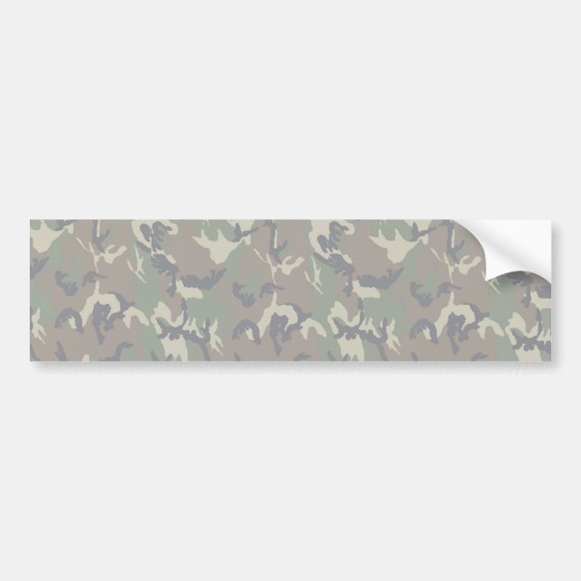 Military Forest Camouflage Background Lightened Bumper Sticker (Front)