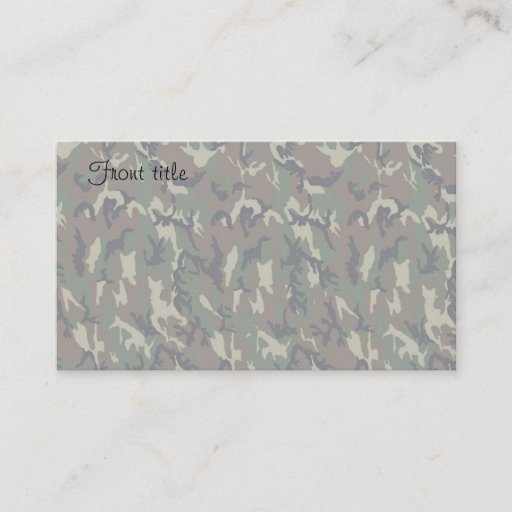 Customizable Military Forest Camouflage Background Lightened Business Card Template