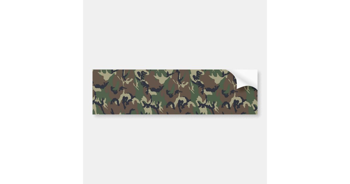 Military Forest Camouflage Bumper Sticker | Zazzle