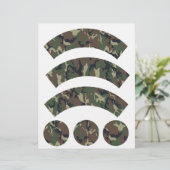 Military Forest Camouflage Cupcake Wrapper (Standing Front)