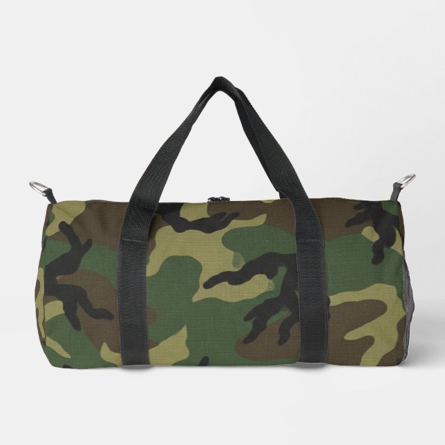 Military Forest Camouflage Pattern Duffle Bag (Front)