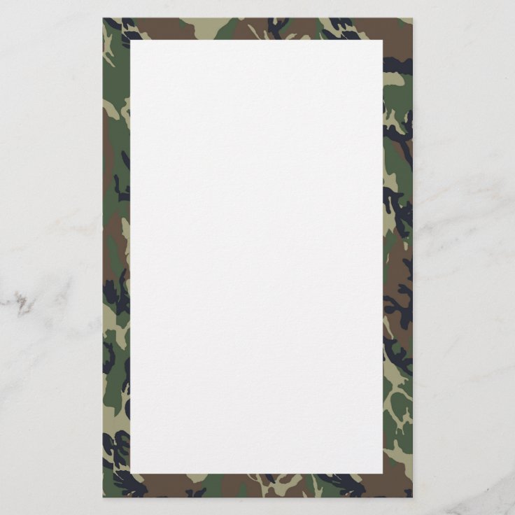 Military Forest Camouflage Pattern Stationery | Zazzle