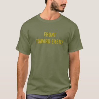 Military Front Toward Enemy Grunged Warrior Graphi T-Shirt