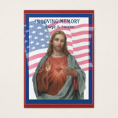 Military Funeral Catholic Memorial Holy Card (Front)