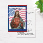 Military Funeral Catholic Memorial Holy Card (Desk)
