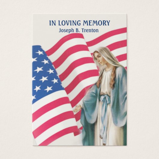 Military Funeral Catholic Memorial Holy Card (Front)