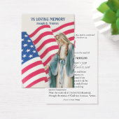 Military Funeral Catholic Memorial Holy Card (Desk)