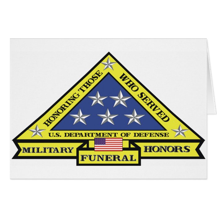 Military Funeral Honors Card