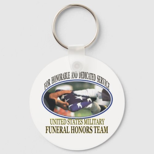 Military Funeral Honors Keychain