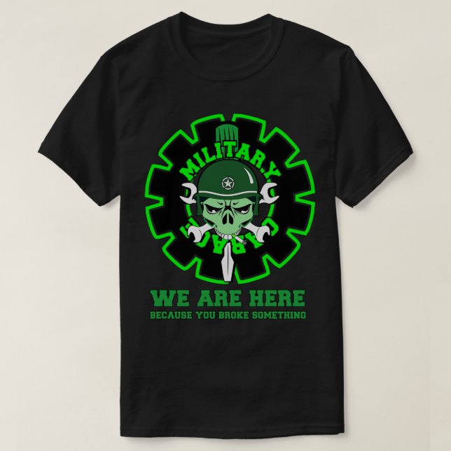 Military Garage gift T-Shirt (Design Front)