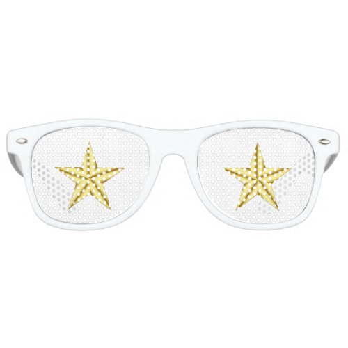 Military General Gold Star Retro Sunglasses
