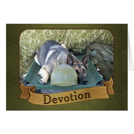 Military German Shepherd Cards (Front Horizontal)