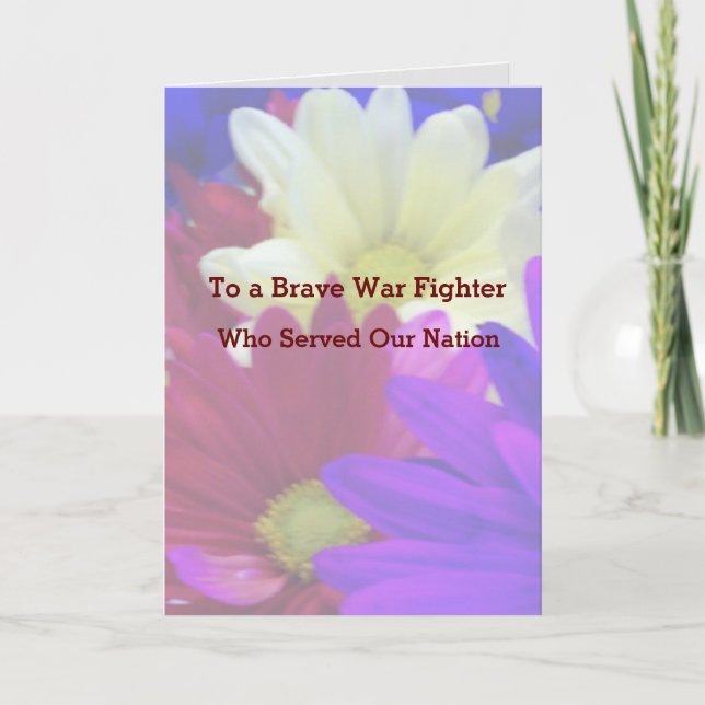 Military Get Well Encouragement Prayer Card (Front)