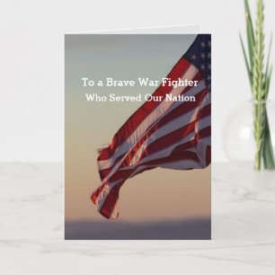 Military Get Well Encouragement Prayer Card