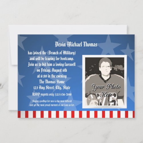 Military Going Away Party Invitation