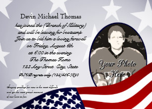military going away party invitations zazzle