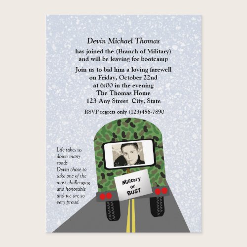 Military Going Away Party Invitation