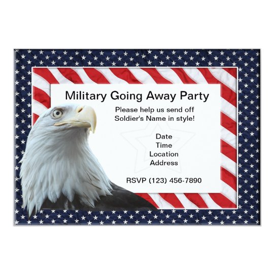 military going away party invitations zazzle com