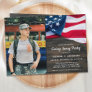 Military Going Away Party Patriotic USA Flag Photo Invitation