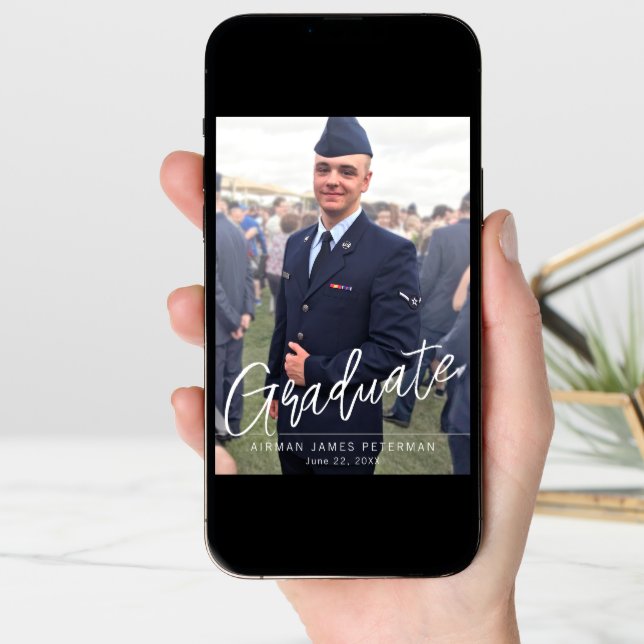 Military Graduate Photo Basic Training Graduation Announcement (Front Digital)