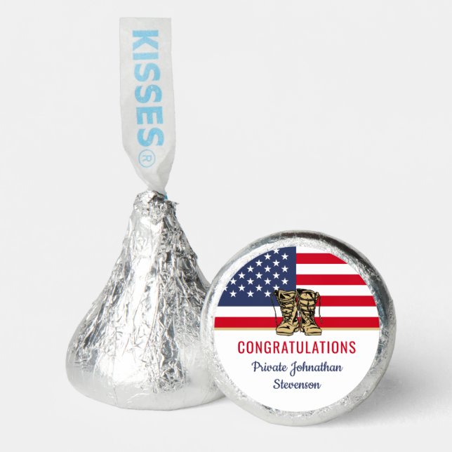 Military Graduation Army Boot Camp Patriotic Hershey®'s Kisses® (Front)