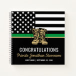 Military Graduation Green Flag Army Guest Book