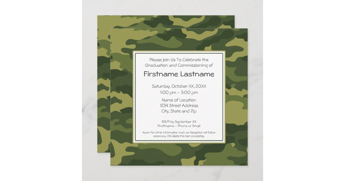 Military Graduation or Commissioning Party Invitation | Zazzle