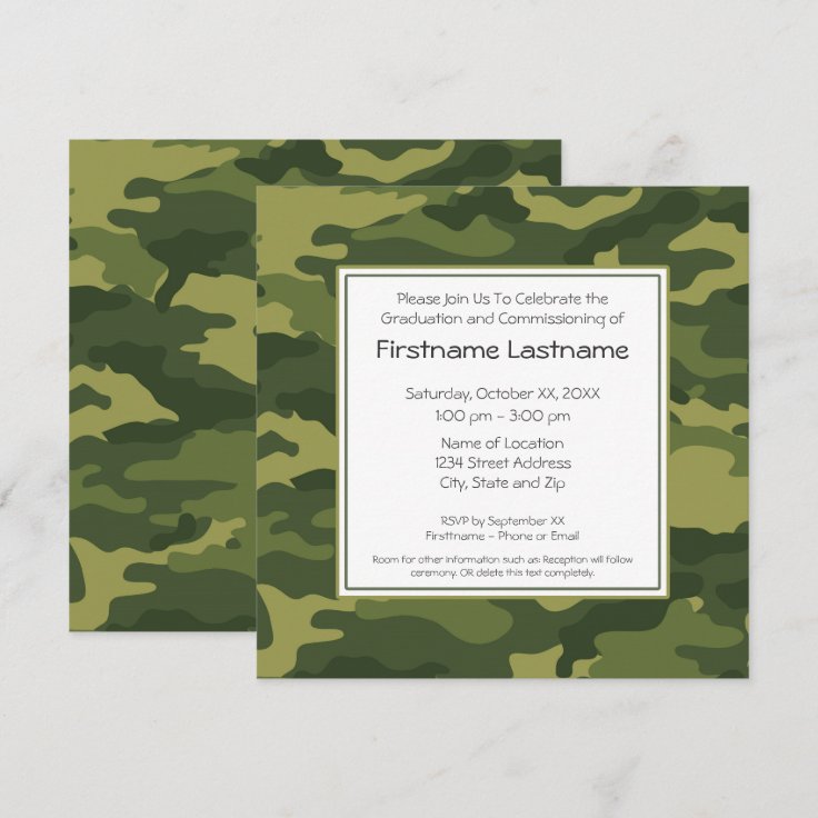 Military Graduation or Commissioning Party Invitation | Zazzle