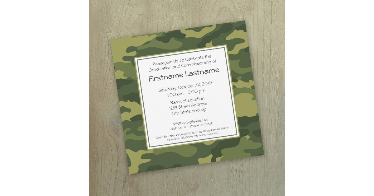 Military Graduation or Commissioning Party Invitation | Zazzle