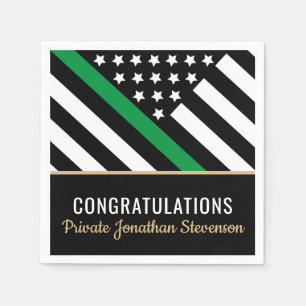 Military Graduation Party Army Patriotic Napkins