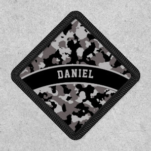 Military Gray Camo Camouflage Pattern Name Patch