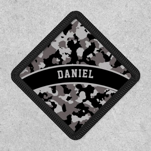 Military Gray Camo Camouflage Pattern Name Patch