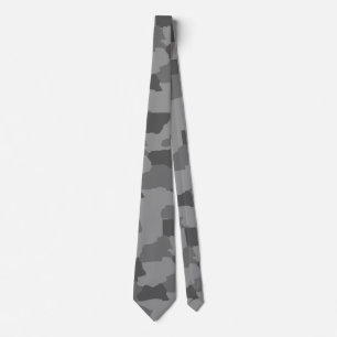 Military Gray Camo Neck Tie